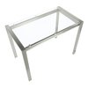 Lumisource Fuji Counter Table in Stainless Steel and Clear Glass CT-FUJI SS+GLS